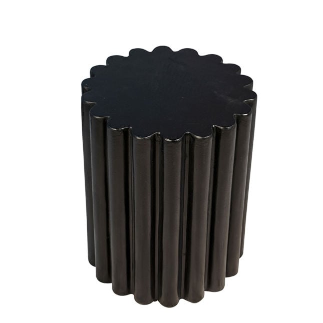 Curtiss Antique Black Outdoor Side Table - Ornate Home