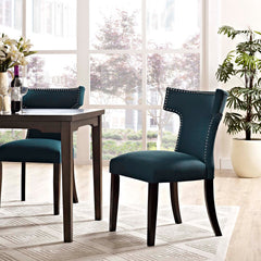 Curve Azure Fabric Dining Chair - Ornate Home