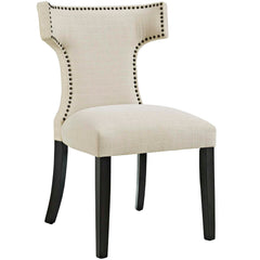 Curve Beige Fabric Dining Chair - Ornate Home