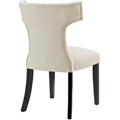 Curve Beige Fabric Dining Chair - Ornate Home