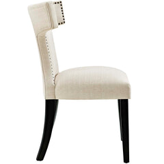 Curve Beige Fabric Dining Side Chair (Set of 2) - Ornate Home