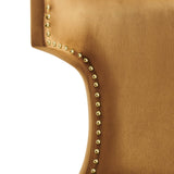 Curve Cognac Performance Velvet Dining Chairs (Set of 2) - Ornate Home