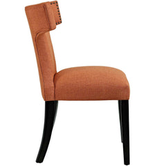 Curve Orange Fabric Dining Side Chair (Set of 2) - Ornate Home