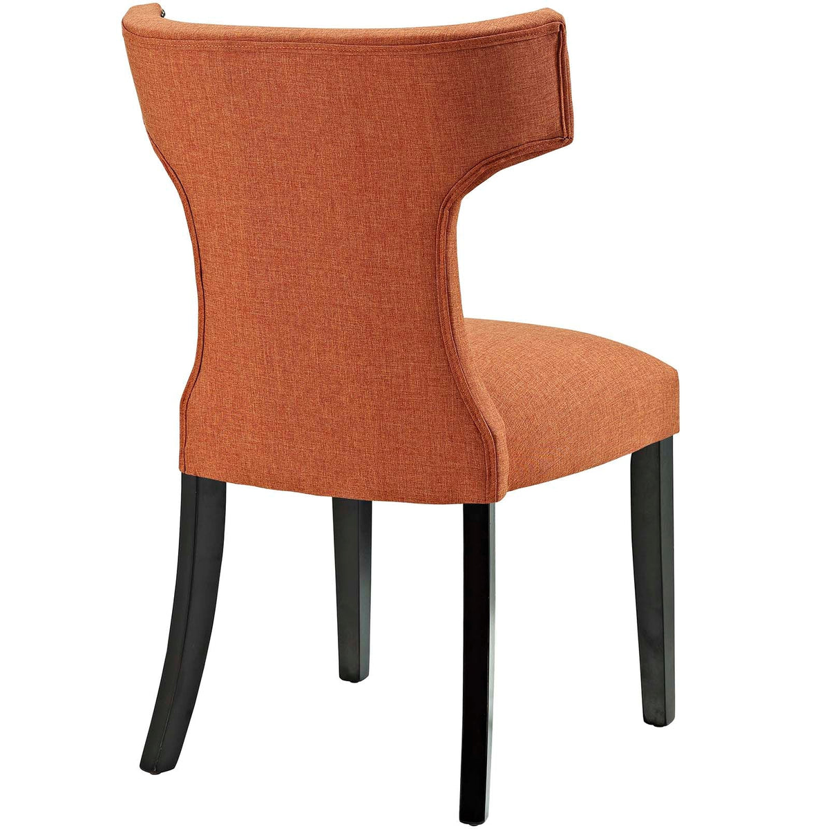 Curve Orange Fabric Dining Side Chair (Set of 2) - Ornate Home
