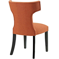 Curve Orange Fabric Dining Side Chair (Set of 2) - Ornate Home
