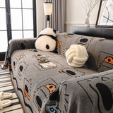 Cute Chenille Couch Cover Throw, Cartoon Soft Washable Sofa Cover for Sectional Sofas - Ornate Home