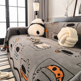 Cute Chenille Couch Cover Throw, Cartoon Soft Washable Sofa Cover for Sectional Sofas - Ornate Home