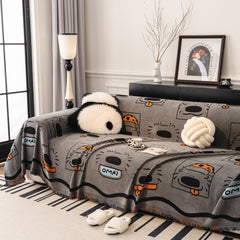 Cute Chenille Couch Cover Throw, Cartoon Soft Washable Sofa Cover for Sectional Sofas - Ornate Home
