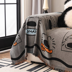 Cute Chenille Couch Cover Throw, Cartoon Soft Washable Sofa Cover for Sectional Sofas - Ornate Home