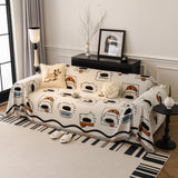 Cute Chenille Couch Cover Throw, Cartoon Soft Washable Sofa Cover for Sectional Sofas - Ornate Home