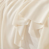 Cute Dotted Stripe Couch Protector, Non-Slip Washable Sofa Cover with Ruffled Skirt - Ornate Home