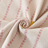 Cute Dotted Stripe Couch Protector, Non-Slip Washable Sofa Cover with Ruffled Skirt - Ornate Home