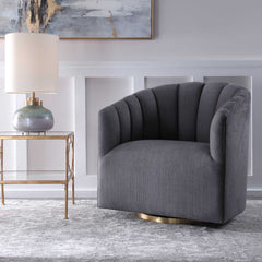 Cuthbert Gray Modern Swivel Chair - Ornate Home