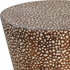 Cutler Bronze Drum Shaped Accent Table - Ornate Home