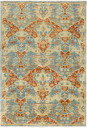 Cutler Cream/Orange Wool Runner Rug - Clearance - Ornate Home