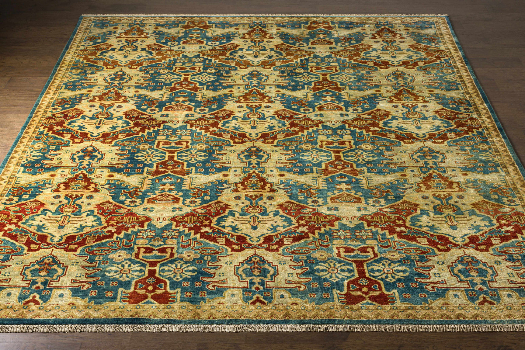 Cutler Cream/Orange Wool Runner Rug - Clearance - Ornate Home
