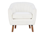 Cutler White Accent Chair - Ornate Home