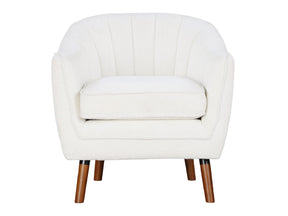 Cutler White Accent Chair - Ornate Home