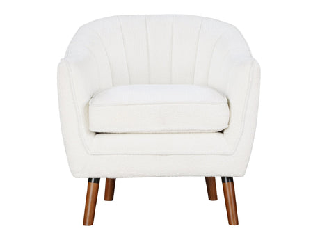 Cutler White Accent Chair - Ornate Home