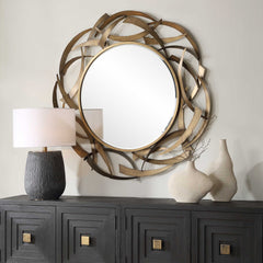 Cutting Edge Bronze Round Mirror - Ornate Home