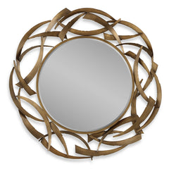 Cutting Edge Bronze Round Mirror - Ornate Home