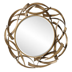 Cutting Edge Bronze Round Mirror - Ornate Home