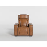 Cyber Black Power Reclining Chair With Power Headrest Cup Holder Storage Arms Air Massage Heat Led Lighting And Charging Ports - Ornate Home