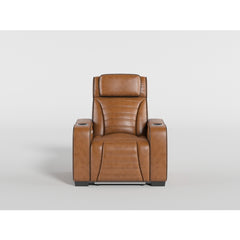 Cyber Black Power Reclining Chair With Power Headrest Cup Holder Storage Arms Air Massage Heat Led Lighting And Charging Ports - Ornate Home