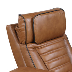 Cyber Brown Power Double Reclining Sofa With Center Drop-down Cup Holders Power Headrests Storage Arms Cup Holders Reading Lights Wireless Charger Air Massage Heat Led Lighting And Charging Ports - Ornate Home