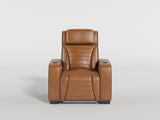 Cyber Gray Power Reclining Chair With Power Headrest Cup Holder Storage Arms Air Massage Heat Led Lighting And Charging Ports - Ornate Home