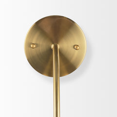 Cybill Brushed Brass/White 1-Light Wall Sconce