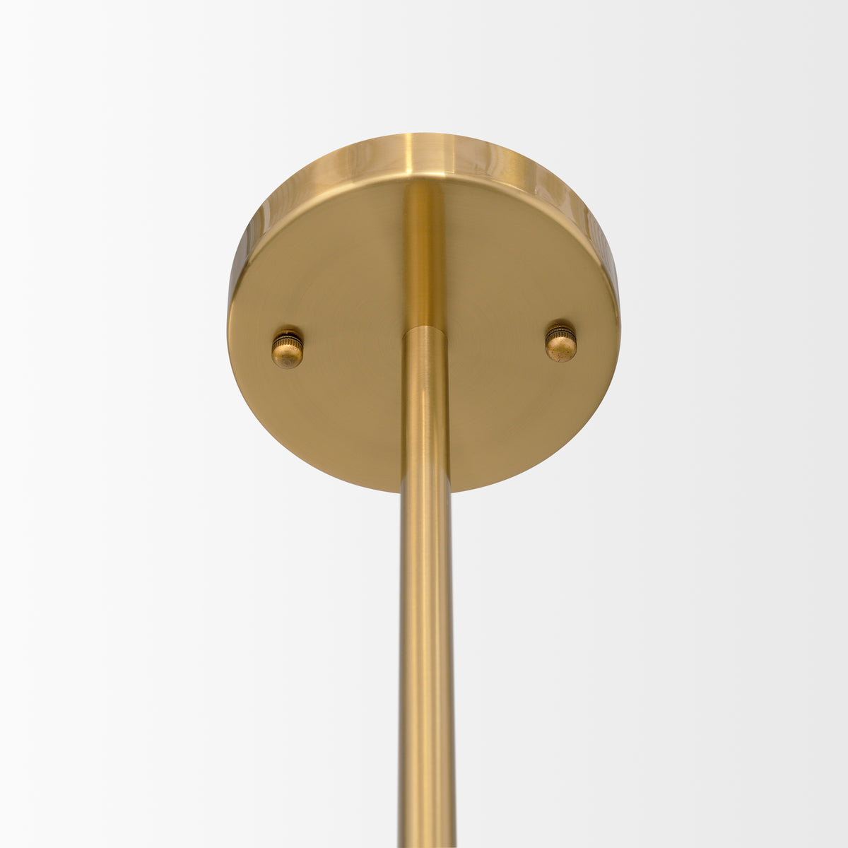 Cybill Brushed Brass/White 2-Light Chandelier