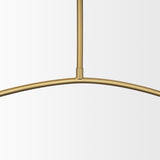 Cybill Brushed Brass/White 2-Light Chandelier