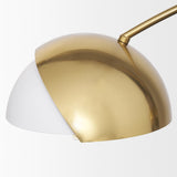 Cybill Brushed Brass/White 2-Light Chandelier