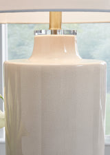 Cylener Off White Table Lamp (Set of 2) (Online Special Price) - Ornate Home
