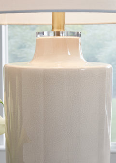 Cylener Off White Table Lamp (Set of 2) - Ornate Home