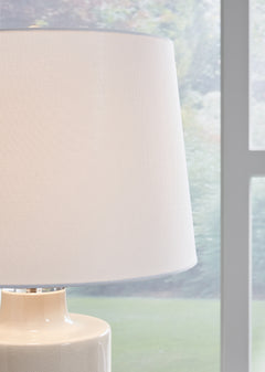 Cylener Off White Table Lamp (Set of 2) - Ornate Home