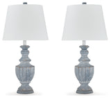 Cylerick Antique Blue Table Lamp (Set of 2) - Ornate Home