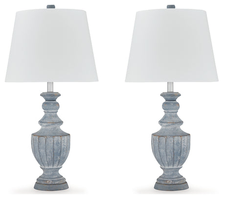 Cylerick Antique Blue Table Lamp (Set of 2) - Ornate Home