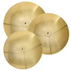 Cymbalic Brass Round Wall Art (Set of 3) - Ornate Home