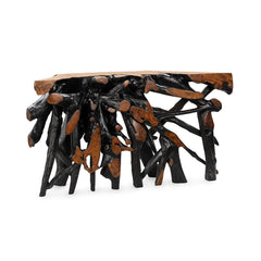 Cypress Black/Brown Console Table - Ornate Home
