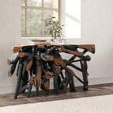 Cypress Black/Brown Console Table - Ornate Home