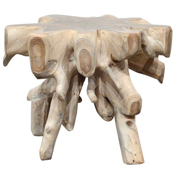 Cypress Natural Whitewash End Table - Ornate Home