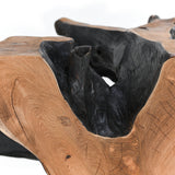 Cypress Root Black/Natural Square Coffee Table - Ornate Home