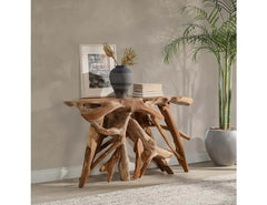 Cypress Root Natural Console Table (59”W) - Ornate Home