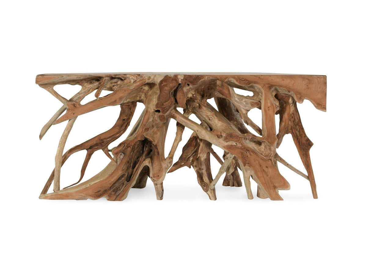 Cypress Root Natural Console Table (70”W) - Ornate Home
