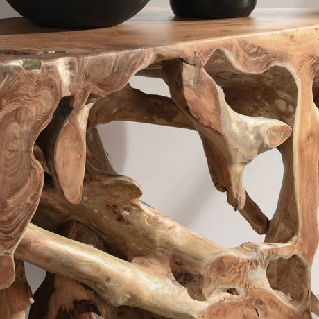 Cypress Root Natural Console Table (70”W) - Ornate Home