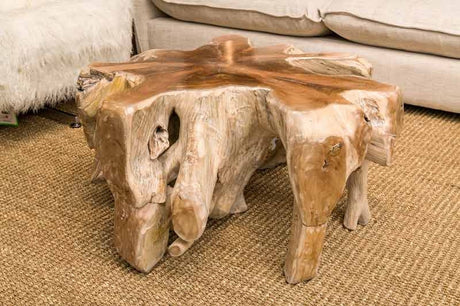 Cypress Root Natural Whitewash Coffee Table - Ornate Home