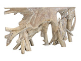 Cypress Root Natural Whitewash Console Table (70-71") - Ornate Home