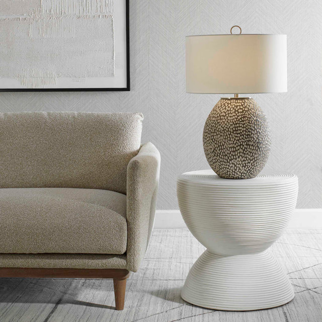 Cyprien Gray/White Table Lamp - Ornate Home
